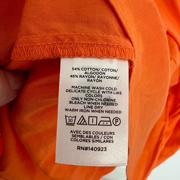 Loft orange drawstring summer dress Size M - Picture 6 of 6